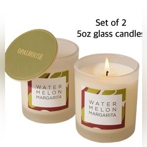 Set of 2 Opalhouse Watermelon Margarita 5oz glass candle- New